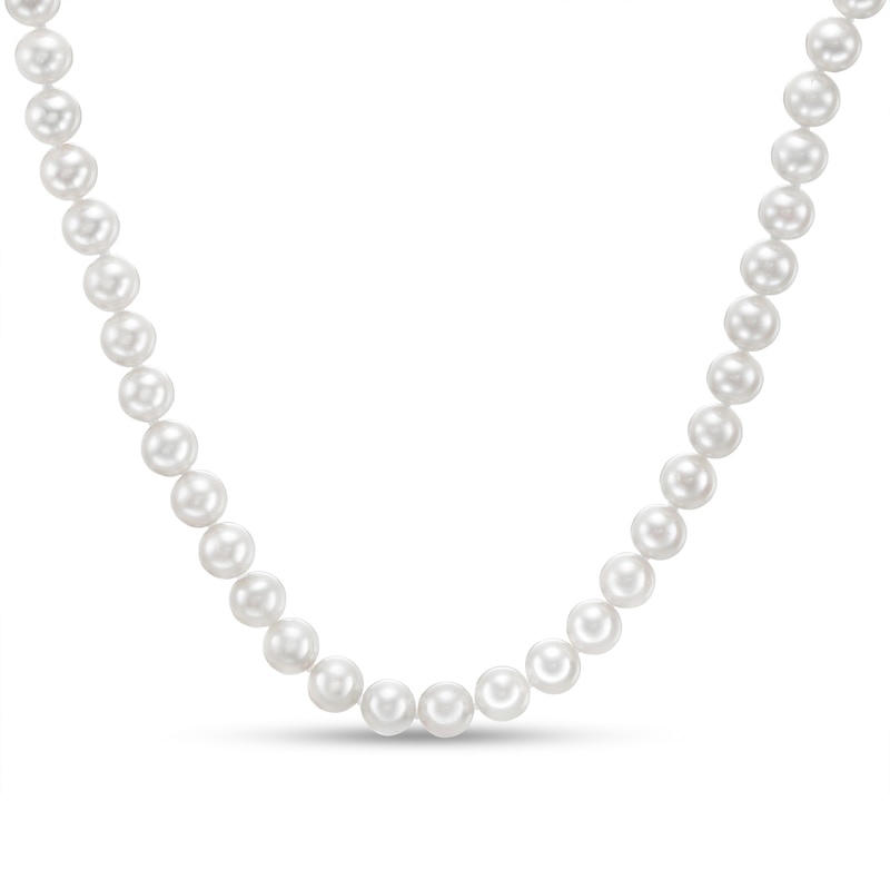 Main Image 1 of IMPERIAL® 6.0-7.0mm Freshwater Cultured Pearl Strand Necklace with 14K Gold Fish-Hook Clasp