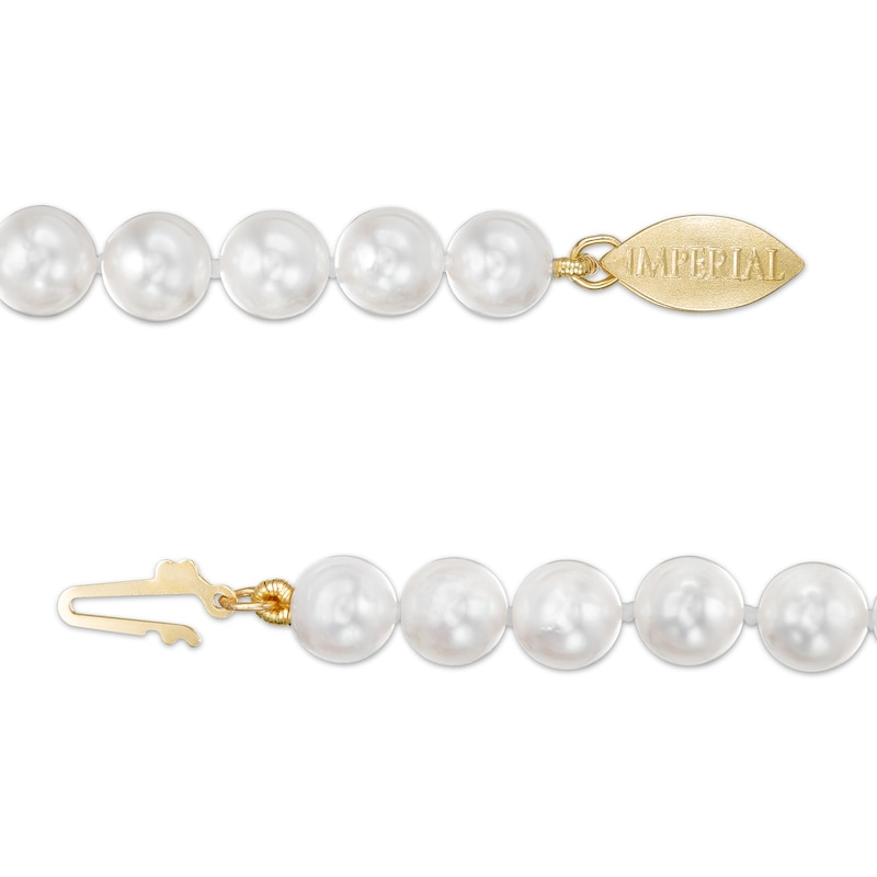 Main Image 3 of IMPERIAL® 6.0-7.0mm Freshwater Cultured Pearl Strand Necklace with 14K Gold Fish-Hook Clasp