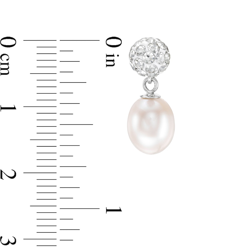 IMPERIAL® Freshwater Cultured Pearl and Crystal Bead Station Necklace, Bracelet and Drop Earrings Set in Sterling Silver