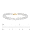 Thumbnail Image 3 of IMPERIAL® 7.0-8.0mm Cultured Freshwater Pearl Strand Bracelet with 14K Gold Fish-Hook Clasp - 7.5"