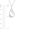 Thumbnail Image 3 of 0.10 CT. T.W. Diamond Motherly Love Butterfly Teardrop Pendant in Sterling Silver and 10K Rose Gold