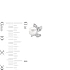 IMPERIAL® Freshwater Cultured Pearl and White Lab-Created Sapphire Leaf Pendant and Stud Earrings Set in Sterling Silver