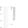 Thumbnail Image 3 of 0.60 CT. T.W. Diamond Frame Alternating Hoop Earrings in 10K White Gold