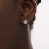 0.25 CT. T.W. Composite Diamond Swirl Frame Stud Earrings in Sterling Silver