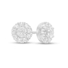 CT. T.W. Certified Lab-Created Diamond Frame Stud Earrings in 14K White Gold (F/SI2