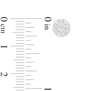 CT. T.W. Certified Lab-Created Diamond Frame Stud Earrings in 14K White Gold (F/SI2