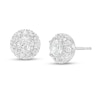 Thumbnail Image 1 of 1.00 CT. T.W. Certified Lab-Grown Diamond Frame Stud Earrings in 14K White Gold (F/SI2)