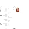 Thumbnail Image 3 of Pear-Shaped Garnet Solitaire Stud Earrings in 14K Gold