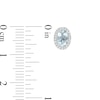 Thumbnail Image 3 of Oval Aquamarine and 0.088 CT. T.W. Diamond Frame Stud Earrings in 10K White Gold