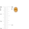 Thumbnail Image 3 of Oval Citrine and 0.088 CT. T.W. Diamond Frame Stud Earrings in 10K Gold