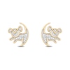 Thumbnail Image 0 of Disney Treasures The Lion King 0.085 CT. T.W. Diamond "Simba" Symbol Stud Earrings in 10K Gold