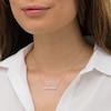 Thumbnail Image 1 of Diamond Accent Heart "mama" Necklace in Sterling Silver - 17"