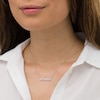 Thumbnail Image 2 of Diamond Accent Heart "mama" Necklace in Sterling Silver - 17"