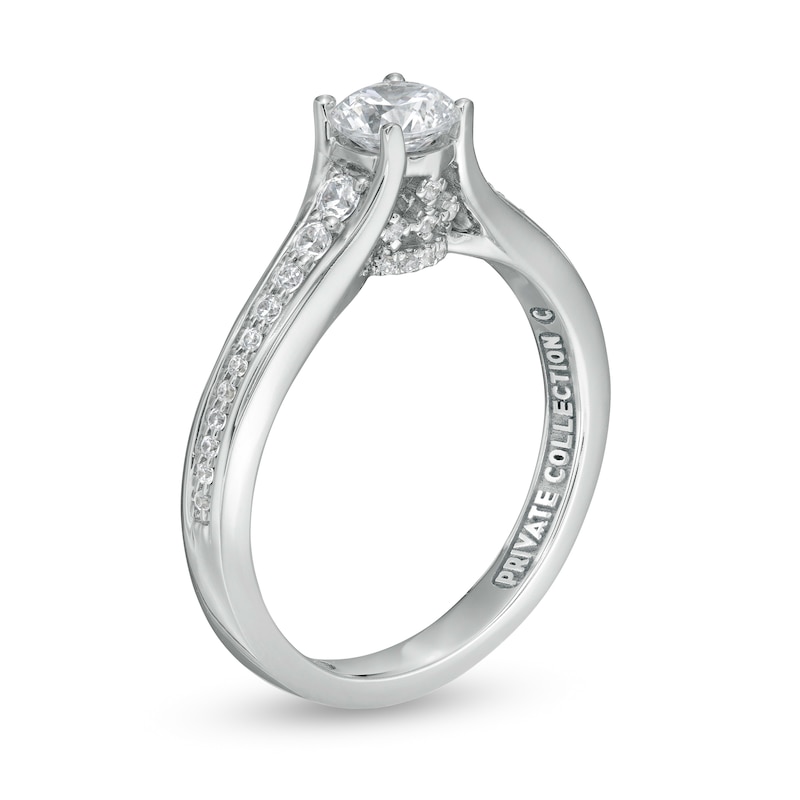 Peoples Private Collection 0.75 CT. T.W. Certified Diamond Engagement Ring in 14K White Gold (F/I1)