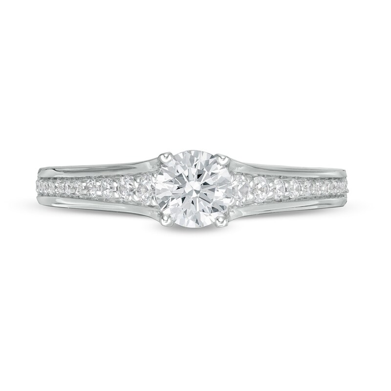 Peoples Private Collection 0.75 CT. T.W. Certified Diamond Engagement Ring in 14K White Gold (F/I1)