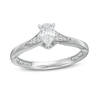 Thumbnail Image 0 of Peoples Private Collection 0.50 CT. T.W. Certified Pear-Shaped Diamond Engagement Ring in 14K White Gold (F/SI2)