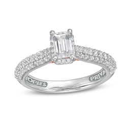 Peoples Private Collection 1.00 CT. T.W. Certified Emerald-Cut Diamond Engagement Ring in 14K Two-Tone Gold (F/SI2)