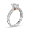 Peoples Private Collection 1.00 CT. T.W. Certified Emerald-Cut Diamond Engagement Ring in 14K Two-Tone Gold (F/SI2)