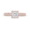 Thumbnail Image 4 of Peoples Private Collection 1.50 CT. T.W. Certified Princess-Cut Diamond Engagement Ring in 14K Rose Gold (F/I1)