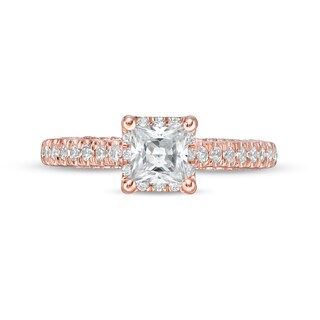 Peoples Private Collection 1.50 CT. T.W. Certified Princess-Cut Diamond Engagement Ring in 14K Rose Gold (F/I1)