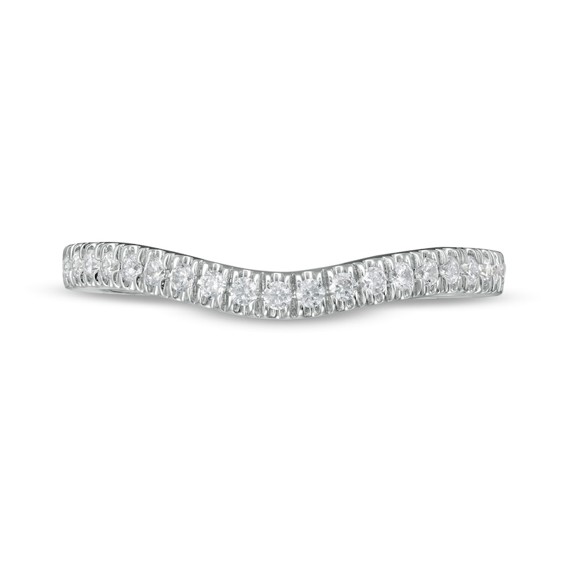 Peoples Private Collection 0.20 CT. T.W. Certified Diamond Contour Anniversary Band in 14K White Gold (F/I1)
