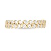 Thumbnail Image 4 of 0.50 CT. T.W. Diamond Swirl Double Row Anniversary Band in 10K Gold