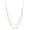 Diamond-Cut Tube Station and Rope Chain Double Strand Necklace in 10K Gold