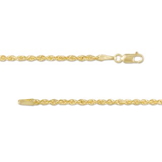 Diamond-Cut Tube Station and Rope Chain Double Strand Necklace in 10K Gold