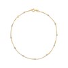 Thumbnail Image 1 of Diamond-Cut Bead Station Anklet in 10K Two-Tone Gold - 10"