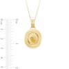 Thumbnail Image 3 of Etched Virgin Mary Oval Medallion Pendant in 10K Gold