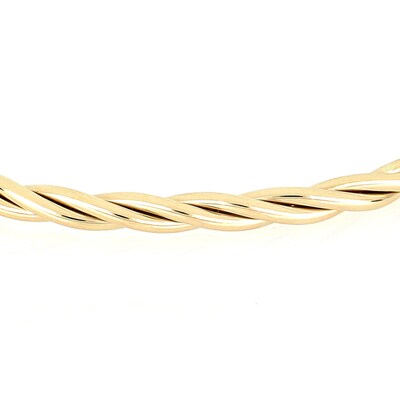 4.4mm Twisted Tube Bangle in 14K Gold