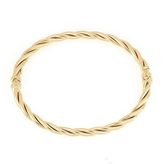 4.4mm Twisted Tube Bangle in 14K Gold