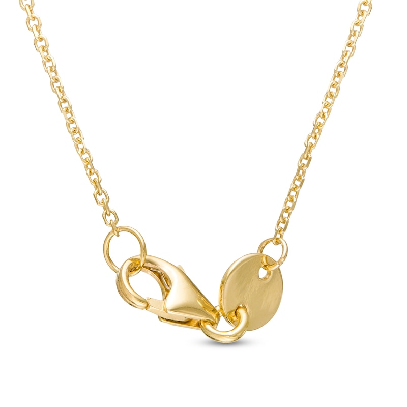 Main Image 3 of "MAMA" Station Necklace in 10K Gold