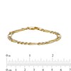 4.8mm Diamond-Cut Figaro Chain Bracelet in Hollow 14K Two-Tone Gold - 7.25"