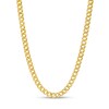 Men's 5.6mm Diamond-Cut Cuban Curb Chain Necklace in Hollow 14K Gold - 22"