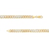 Thumbnail Image 3 of Men's 7.0mm Diamond-Cut Curb Chain Necklace in Solid 14K Tri-Tone Gold - 22&quot;