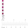 Thumbnail Image 4 of 4.0mm Lab-Created Ruby and White Sapphire Alternating Tennis Necklace in Sterling Silver - 17"