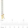 Thumbnail Image 4 of 4.0mm Lab-Created White Sapphire Tennis Necklace in Sterling Silver with Yellow Rhodium - 17"