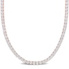 Thumbnail Image 0 of 4.0mm Lab-Created White Sapphire Tennis Necklace in Sterling Silver with Rose Rhodium - 17"