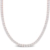 Thumbnail Image 1 of 4.0mm Lab-Created White Sapphire Tennis Necklace in Sterling Silver with Rose Rhodium - 17"