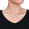 Thumbnail Image 1 of 4.0mm Lab-Created White Sapphire Tennis Necklace in Sterling Silver with Rose Rhodium - 17"