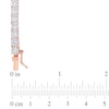 Thumbnail Image 4 of 4.0mm Lab-Created White Sapphire Tennis Necklace in Sterling Silver with Rose Rhodium - 17"
