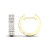 Thumbnail Image 1 of Men's 0.33 CT. T.W. Baguette and Round Diamond Huggie Hoop Earrings in 10K Gold