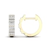 Thumbnail Image 0 of Men's 0.33 CT. T.W. Baguette and Round Diamond Huggie Hoop Earrings in 10K Gold