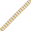 Thumbnail Image 1 of 7.00 CT. T.W. Diamond Double Row Bracelet in 10K Gold - 8.5"