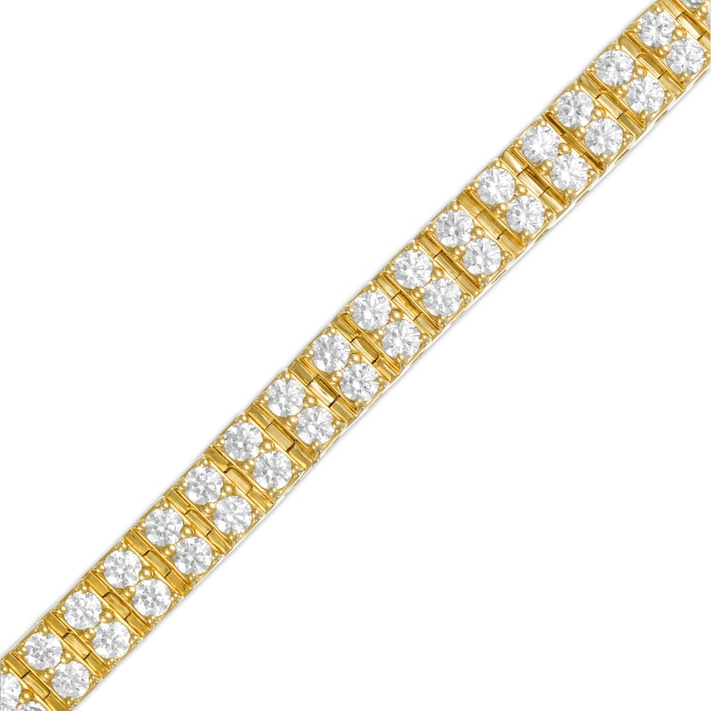 Men's 7.00 CT. T.W. Diamond Double Row Bracelet in 10K Gold - 8.5"|Peoples Jewellers