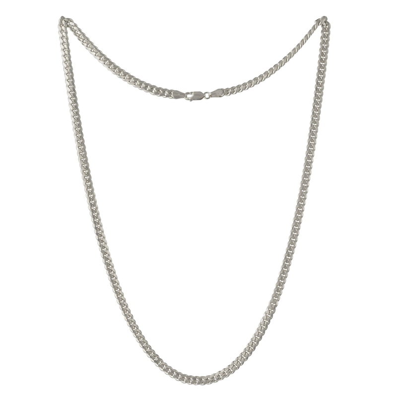 Main Image 1 of 7.2mm Cuban Curb Chain Necklace in Solid Sterling Silver  - 24"