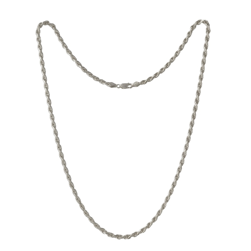 Main Image 1 of 2.7mm Rope Chain Necklace in Solid Sterling Silver  - 24"