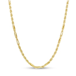 3.0mm Diamond-Cut Hollow Milano Rope Chain Necklace in 10K Gold - 20&quot;