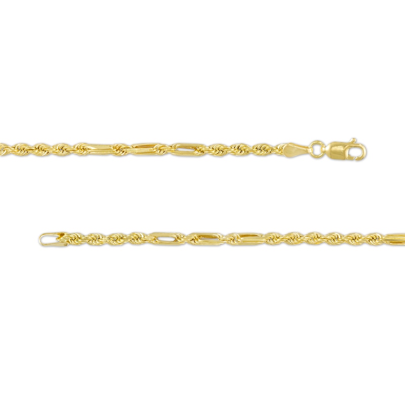Main Image 3 of 3.0mm Diamond-Cut Milano Rope Chain Necklace in Hollow 10K Gold - 20"